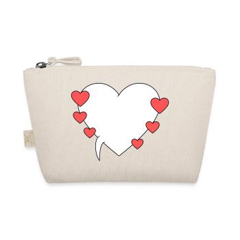 Bulle avec cœurs 3 - Trousse biologique - nature - Devant