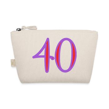 40. 40 YEARS. 40th ANNIVERSARY. 40 YEARS ANNIVERSARY. - Organic Pouch - nature - Front