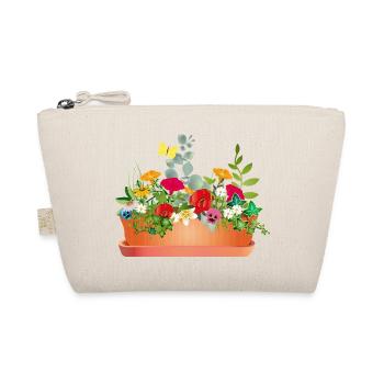 Bunte Blumenpracht im Blumenkasten - Bio-Täschchen - Natur - Vorne