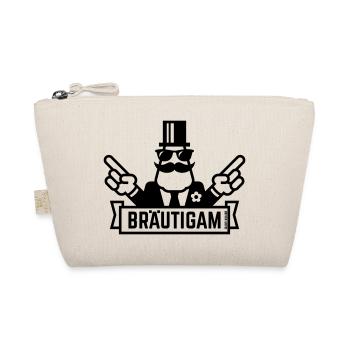 Bräutigam Handzeichen (Polterabend / JGA / 1C) - Bio-Täschchen - Natur - Vorne