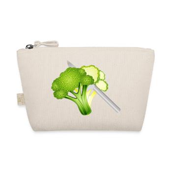 Broccoli motif cut – stylish & crisp - Organic Pouch - nature - Front