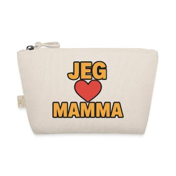 I Love Mom T-Shirt Design - Organic Pouch - nature - Front