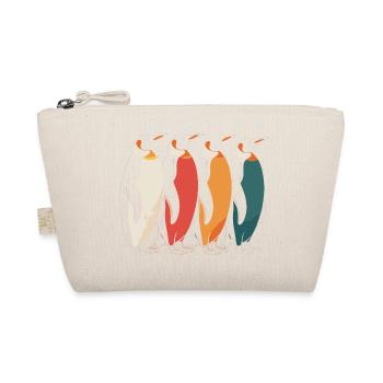 Farbenfrohe Pinguine - Bio-Täschchen - Natur - Vorne