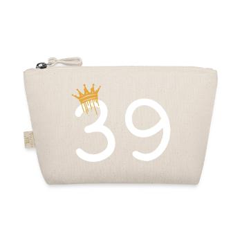 Royal number 39 with gold crown - Organic Pouch - nature - Front