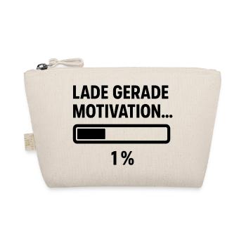 „Lade Motivation 1 %“ – Lustiger Spruch fü - Bio-Täschchen - Natur - Vorne