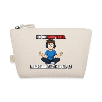 Non Tilted Gamer Saying Design - Organic Pouch - nature - Front