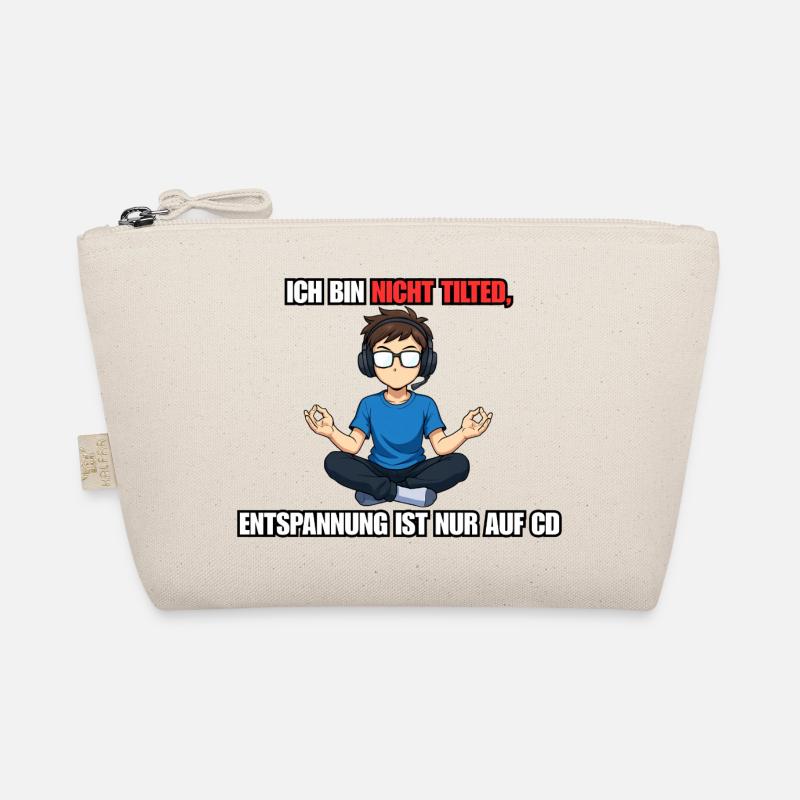 Non Tilted Gamer Saying Design Organic Pouch