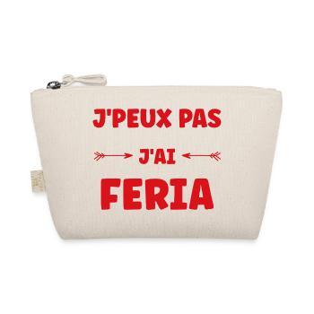 Feria Festival with Bows and Red Letters - Organic Pouch - nature - Front