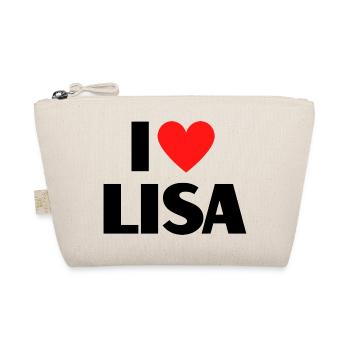 J'aime Lisa Red Heart Love Fan Gift - Trousse biologique - nature - Devant