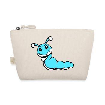 Caterpillar sweet sweet little smiles friendly happy - Organic Pouch - nature - Front