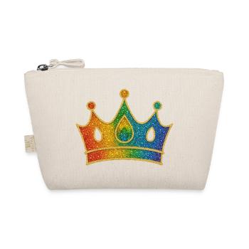 Glamorous rainbow crown with glitter effect - Organic Pouch - nature - Front