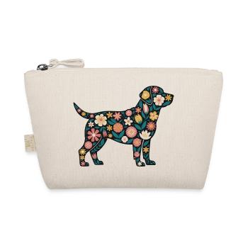 Flower Dog Silhouette - Organic Pouch - nature - Front