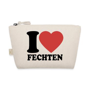 I Love Fencing - Heart - Fencer - Organic Pouch - nature - Front
