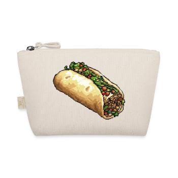 Pixel Taco Fiesta Pixel Art - Organic Pouch - nature - Front