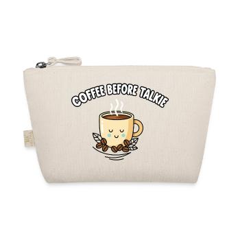 Kaffee vor dem Talkie süße Kawaii Kaffeetasse - Bio-Täschchen - Natur - Vorne
