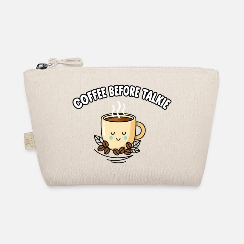 Kaffee vor dem Talkie süße Kawaii Kaffeetasse - Bio-Täschchen - Natur