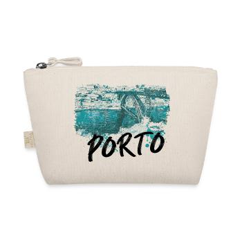 D. Luis Porto Bridge, illustration in blue, Douro - Organic Pouch - nature - Front