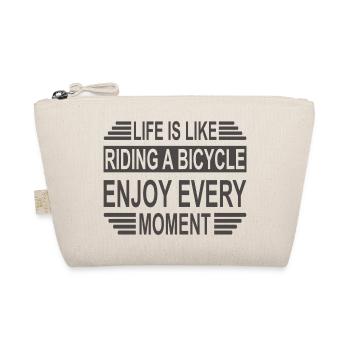 Life is like cycling - Organic Pouch - nature - Front