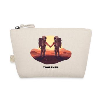 Astronaut Couple — Love On Mars - Organic Pouch - nature - Front