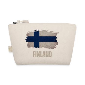 Vintage Finnland, Finnland Flagge - Bio-Täschchen - Natur - Vorne