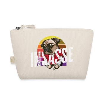 Insasse Retro Mops Lustiger Karneval Helau - Bio-Täschchen - Natur - Vorne