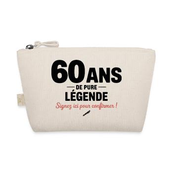 60 Years of Pure Legend Funny Birthday Gift - Organic Pouch - nature - Front