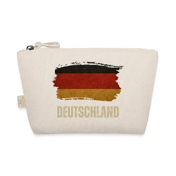 Grunge-Flagge von Deutschland, stolzer deutscher - Bio-Täschchen - Natur - Vorne
