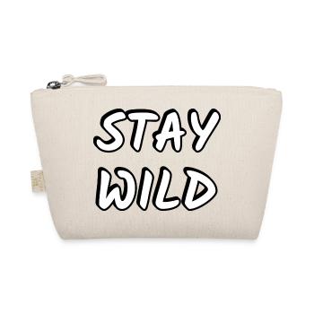 Reste sauvage, Audacieux, blanc sur fond noir - Trousse biologique - nature - Devant