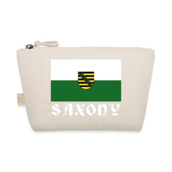 Flag of Saxony with coat of arms - Organic Pouch - nature - Front