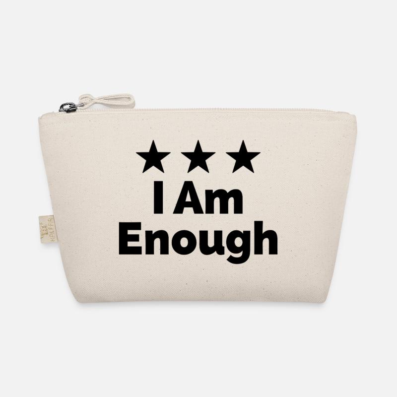 I Am Enough Ich bin genug Statement Bio-Täschchen
