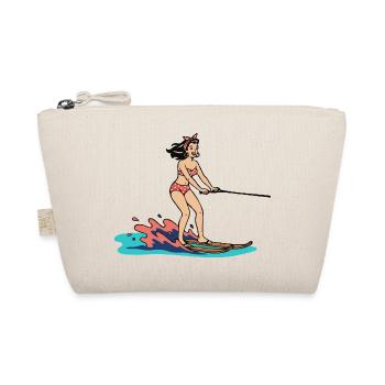 Pin-up girl on water skis - Organic Pouch - nature - Front