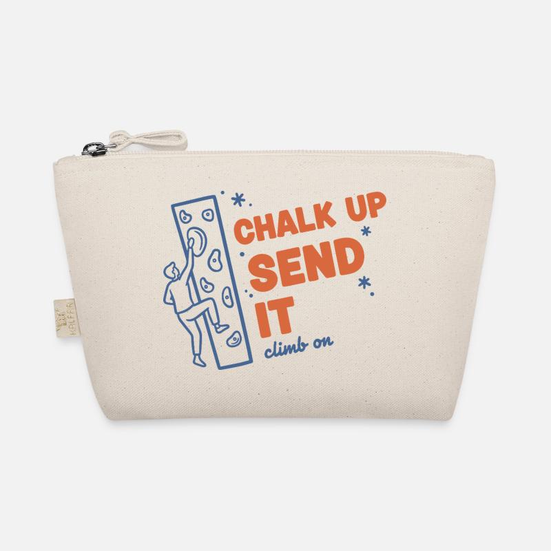 Chalk Up Send It Climb On Rock Climbing Fun Organic Pouch