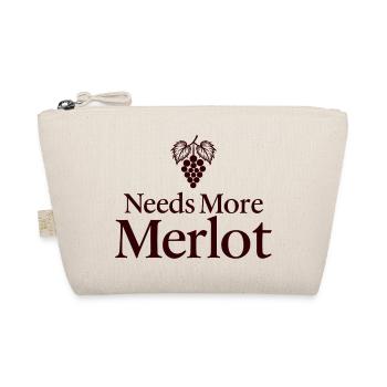 Needs More Merlot Wein Spruch - Bio-Täschchen - Natur - Vorne