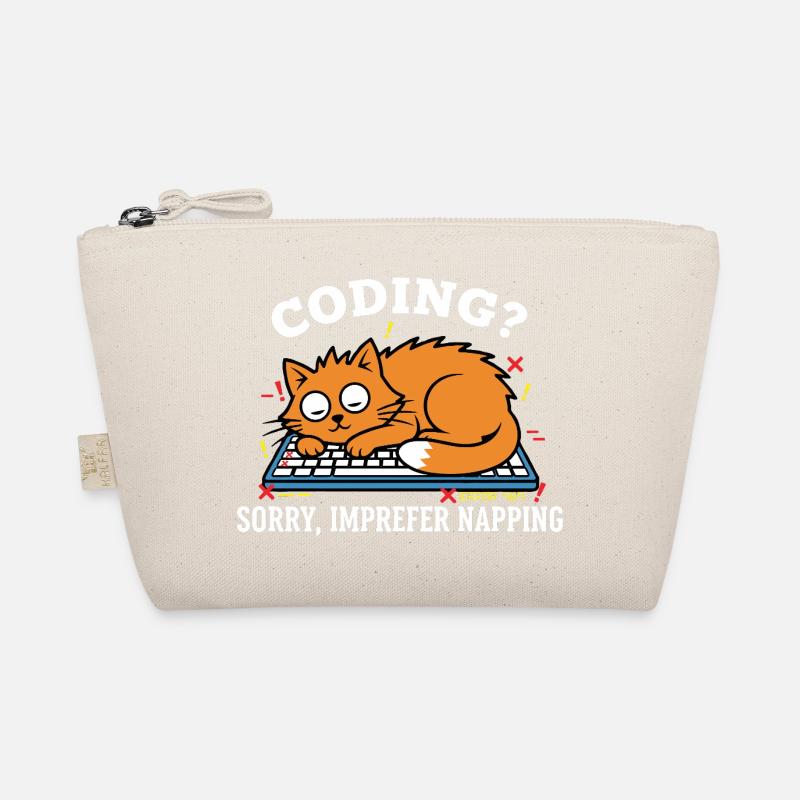 Coding? Sorry, I prefer to sleep Funny Cat Organic Pouch