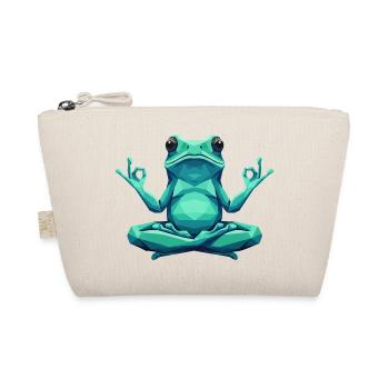 Yoga Frosch Zen - Bio-Täschchen - Natur - Vorne