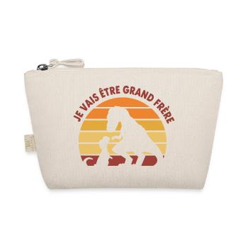 Je vais être grand frère Annonce grossesse humour - Trousse biologique - nature - Devant