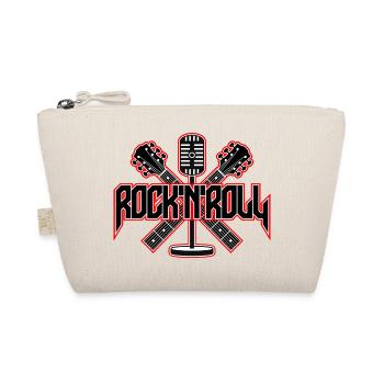 RocknRoll Mic and Guitars Emblem - Organic Pouch - nature - Front