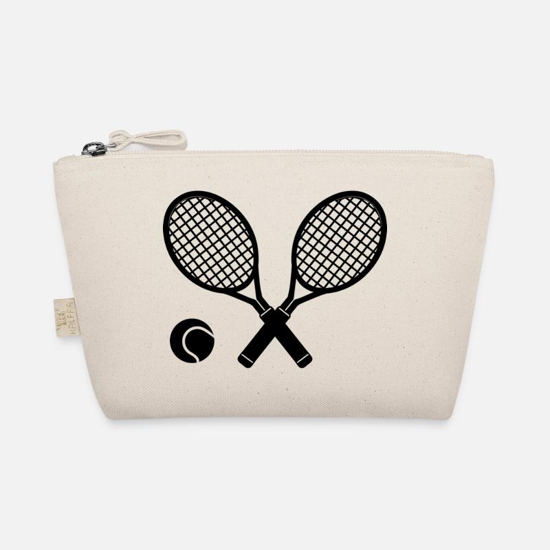 Tennisschläger - Bio-Täschchen - Natur