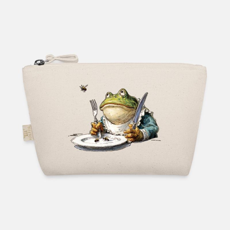 Grenouille galante à la table à manger Trousse biologique