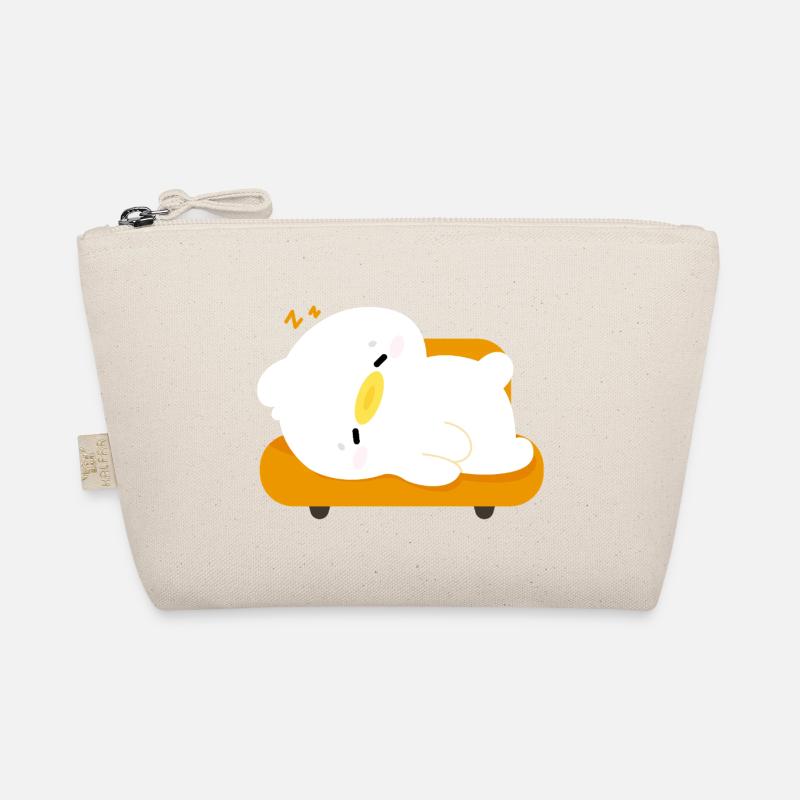 Sleepy Duck on Orange Cushion Organic Pouch