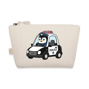 Cute Penguin Police Policeman Kids Cartoon - Organic Pouch - nature - Front