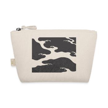 Gray Seigaiha – Motif d’ondes japonais - Trousse biologique - nature - Devant