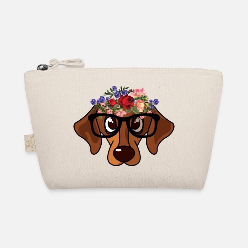 Niedliche Dackelkranz-Hundebrille Bio-Täschchen