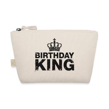 Birthday King Krone Herren Geburtstag Outfit - Bio-Täschchen - Natur - Vorne