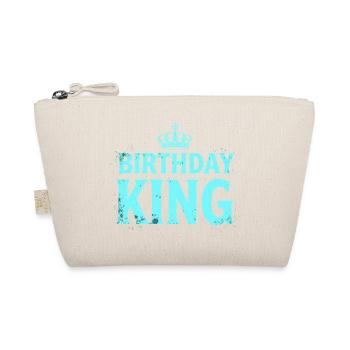 Birthday King Krone Herren Geburtstag Outfit - Bio-Täschchen - Natur - Vorne