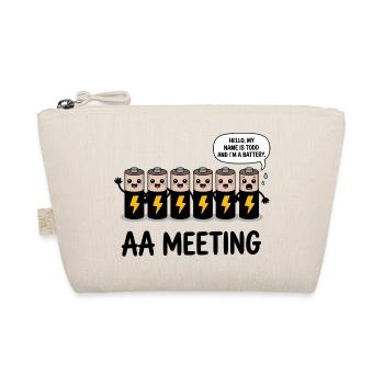 Réunion des AA - T-shirt Anonymes Alcooliques drôles - Trousse biologique - nature - Devant