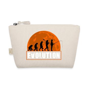 Evolution of Man Fishing Fisherman Dad Fathers Day - Organic Pouch - nature - Front