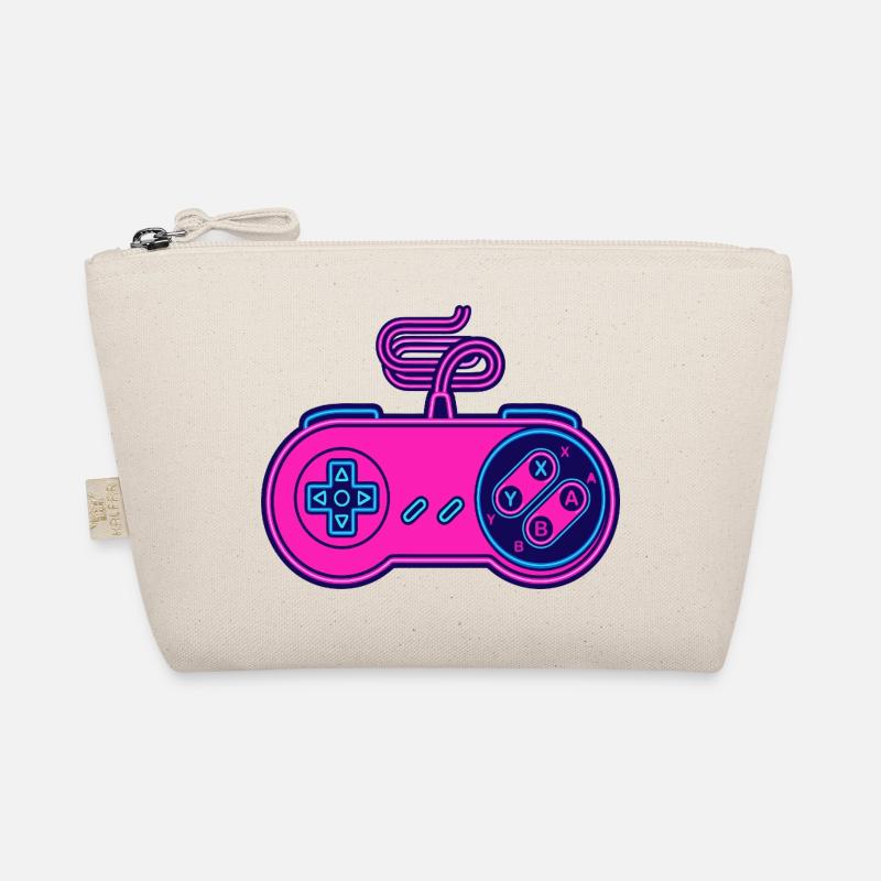 Retro-Pink-Neon-Controller Bio-Täschchen