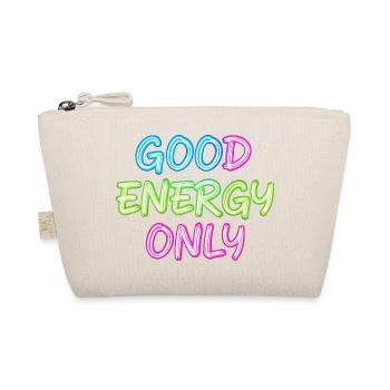 Neon Schriftzug Gute Energie Nur - Bio-Täschchen - Natur - Vorne