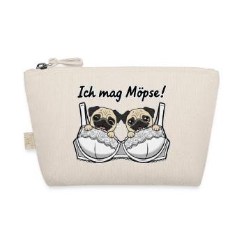 I like boobs saying with funny picture - Organic Pouch - nature - Front